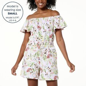 C Wonder by Christiano Siriano of the Shoulder Romper Size S